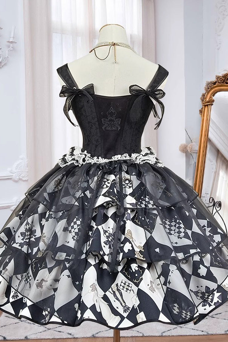 Ruffled Lolita Skirt - Board Games, 2 Colors, Printed, Layered, Ruffled - additional product view 13