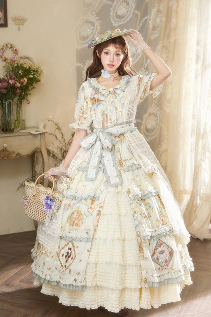 Ruffled Lolita Skirt - Cat Rose Tea Multi-layer, 3 Colors, Sweet Style, Ruffled - additional product view 7