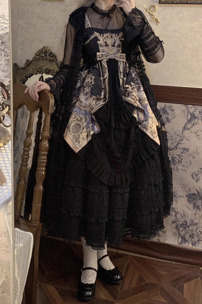 Ruffled Lolita Skirt - Cat Rose Tea Multi-layer, 3 Colors, Sweet Style, Ruffled - additional product view 9
