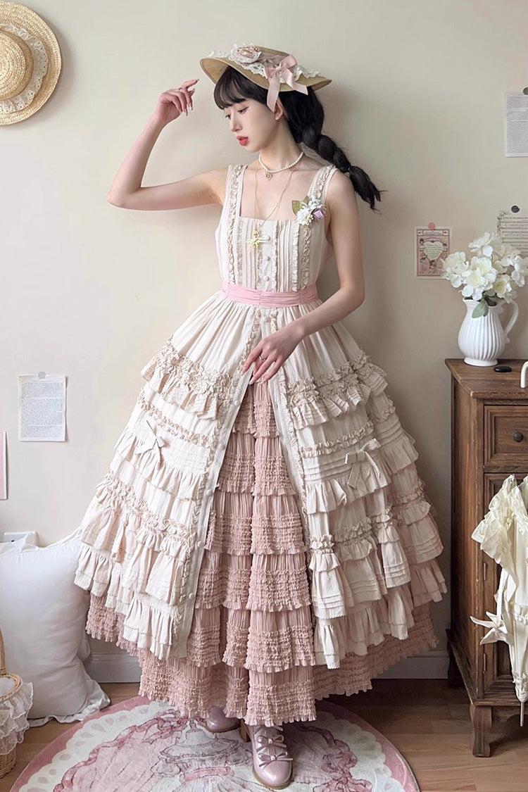 Ruffled Lolita Skirt - Cat Rose Tea Multi-layer, 3 Colors, Sweet Style, Ruffled - additional product view 12