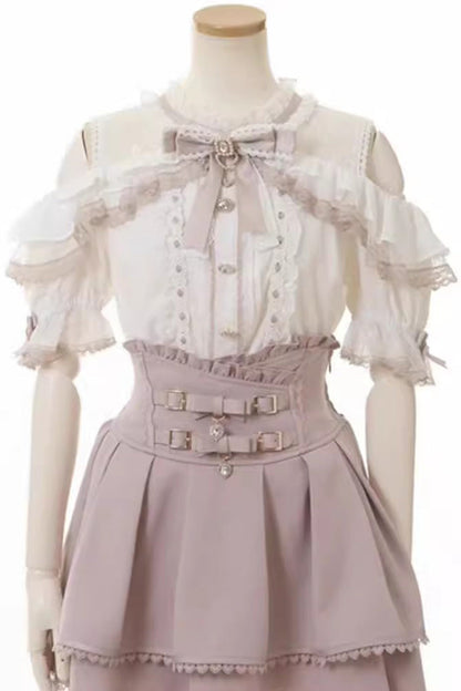 Ruffled Lolita Skirt - Double, 3 Colors, Bow Detail, Ruffled, Sweet Style - additional product view 5