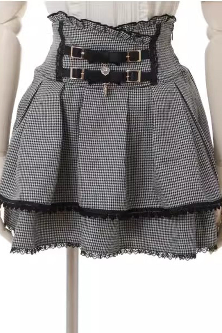 Ruffled Lolita Skirt - Double, 3 Colors, Bow Detail, Ruffled, Sweet Style - S Grey / M Grey / L Grey option
