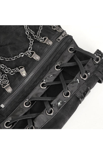 Ruffled Lolita Skirt - High Waisted Side Slit Slim, Black, Slit Detail, High Waist - additional product view 12