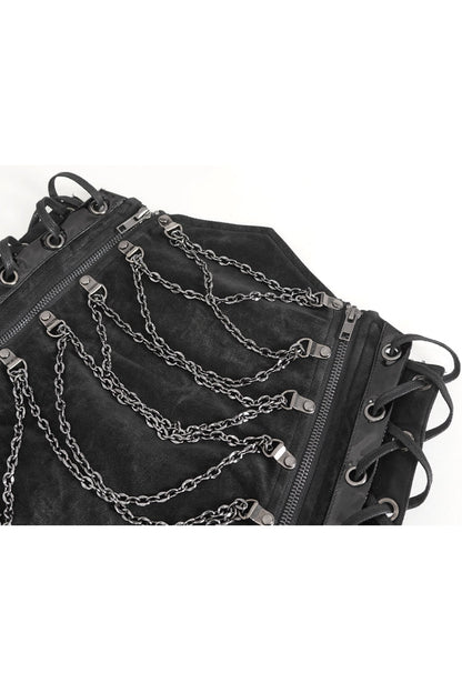 Ruffled Lolita Skirt - High Waisted Side Slit Slim, Black, Slit Detail, High Waist - additional product view 13