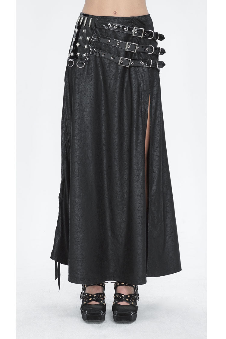 Ruffled Lolita Skirt - High Waisted Slim, Black, High Waist, Women's Style, Gothic Style - additional product view 2