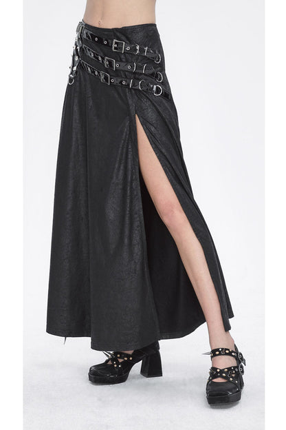 Ruffled Lolita Skirt - High Waisted Slim, Black, High Waist, Women's Style, Gothic Style - additional product view 3