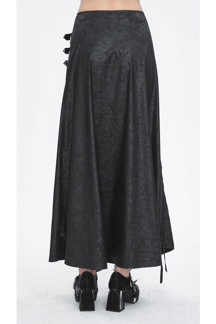 Ruffled Lolita Skirt - High Waisted Slim, Black, High Waist, Women's Style, Gothic Style - additional product view 4