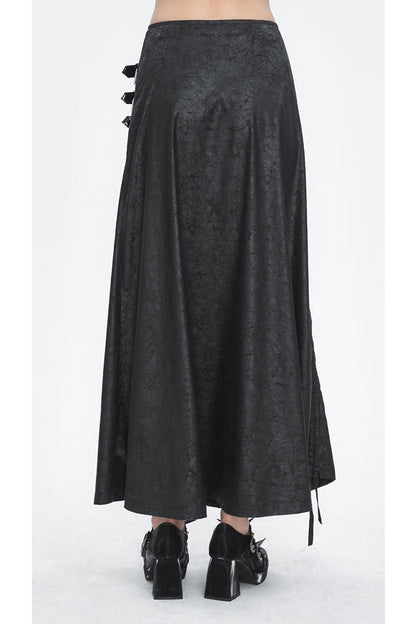 Ruffled Lolita Skirt - High Waisted Slim, Black, High Waist, Women's Style, Gothic Style - additional product view 4