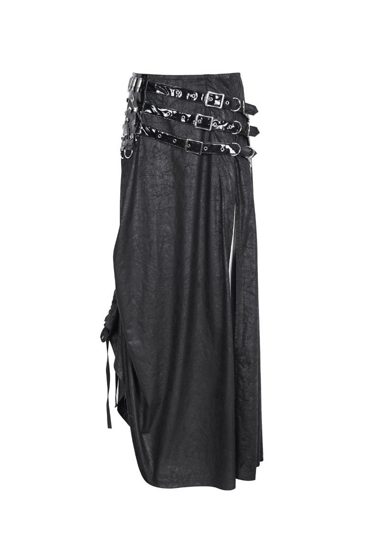Ruffled Lolita Skirt - High Waisted Slim, Black, High Waist, Women's Style, Gothic Style - additional product view 6
