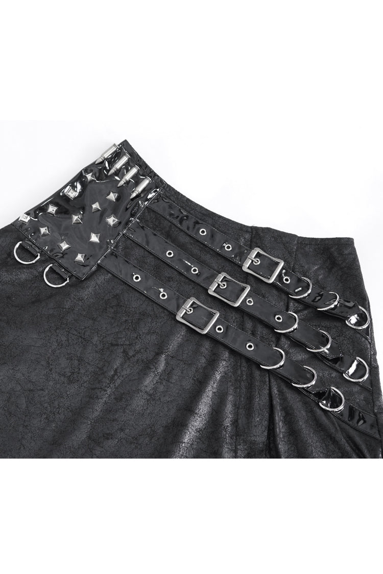 Ruffled Lolita Skirt - High Waisted Slim, Black, High Waist, Women's Style, Gothic Style - additional product view 9