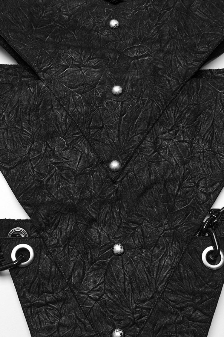 Ruffled Lolita Skirt - Inverted Triangle Hollow Metal, Black, Women's Style - additional product view 6