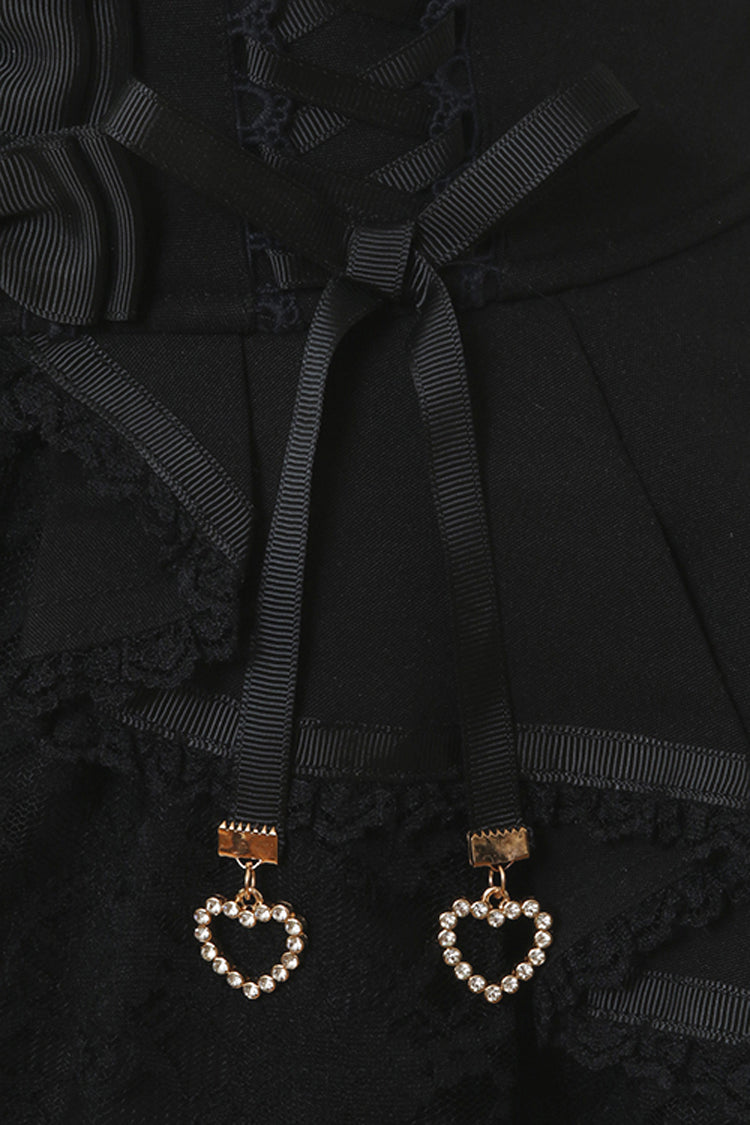 Ruffled Lolita Skirt - Japanese High Waisted, Black, High Waist, Layered, Sweet Style - additional product view 5