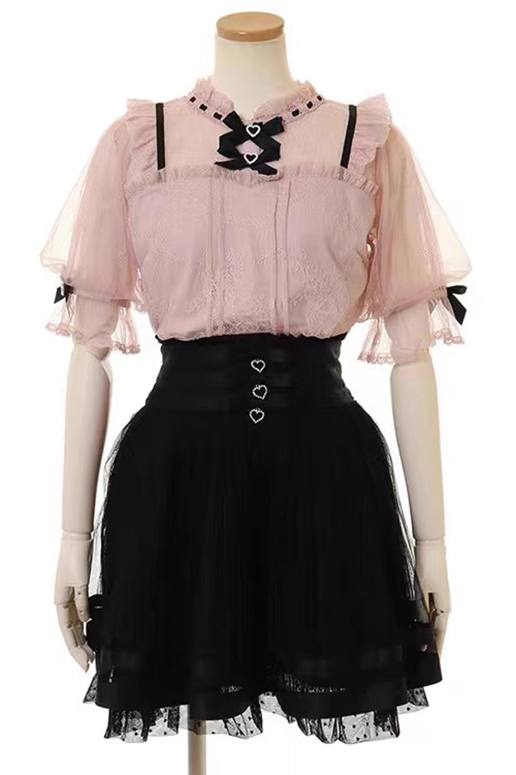 Ruffled Lolita Skirt - Japanese Multi-layered, 3 Colors, Lace Trim, Ruffled, Sweet Style - additional product view 5