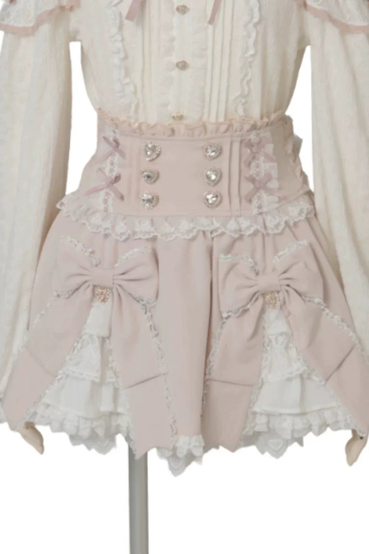 Ruffled Lolita Skirt - Jirai Kei Plaid Printed, 3 Colors, Plaid, Ruffled, Gothic Style - S Pink / M Pink / L Pink option