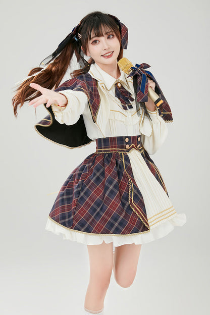 Ruffled Lolita Skirt - Little Idol Multi-color Plaid, Multi-Color, Plaid, Sweet Style - additional product view 3