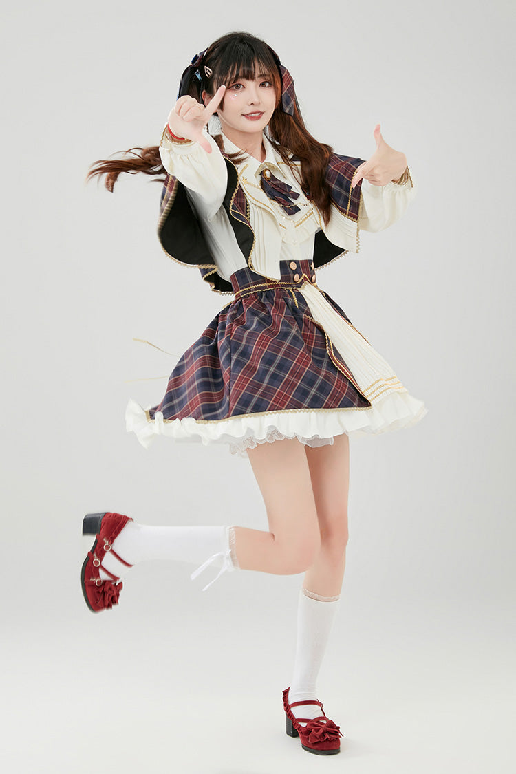 Ruffled Lolita Skirt - Little Idol Multi-color Plaid, Multi-Color, Plaid, Sweet Style - additional product view 4