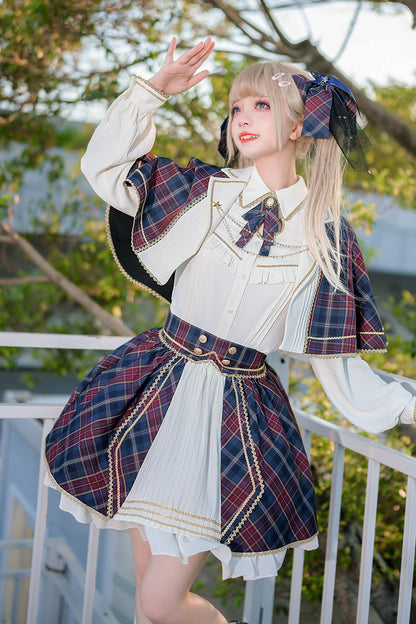 Ruffled Lolita Skirt - Little Idol Multi-color Plaid, Multi-Color, Plaid, Sweet Style - additional product view 5