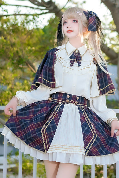 Ruffled Lolita Skirt - Little Idol Multi-color Plaid, Multi-Color, Plaid, Sweet Style - additional product view 6