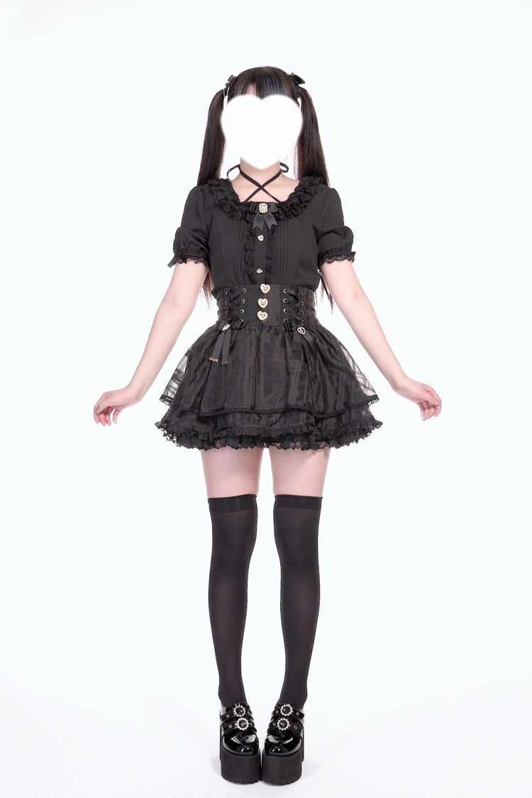 Ruffled Lolita Skirt - Love Hanabi, 5 Colors, Sweet Style, Bow Detail, Lace Trim - additional product view 10