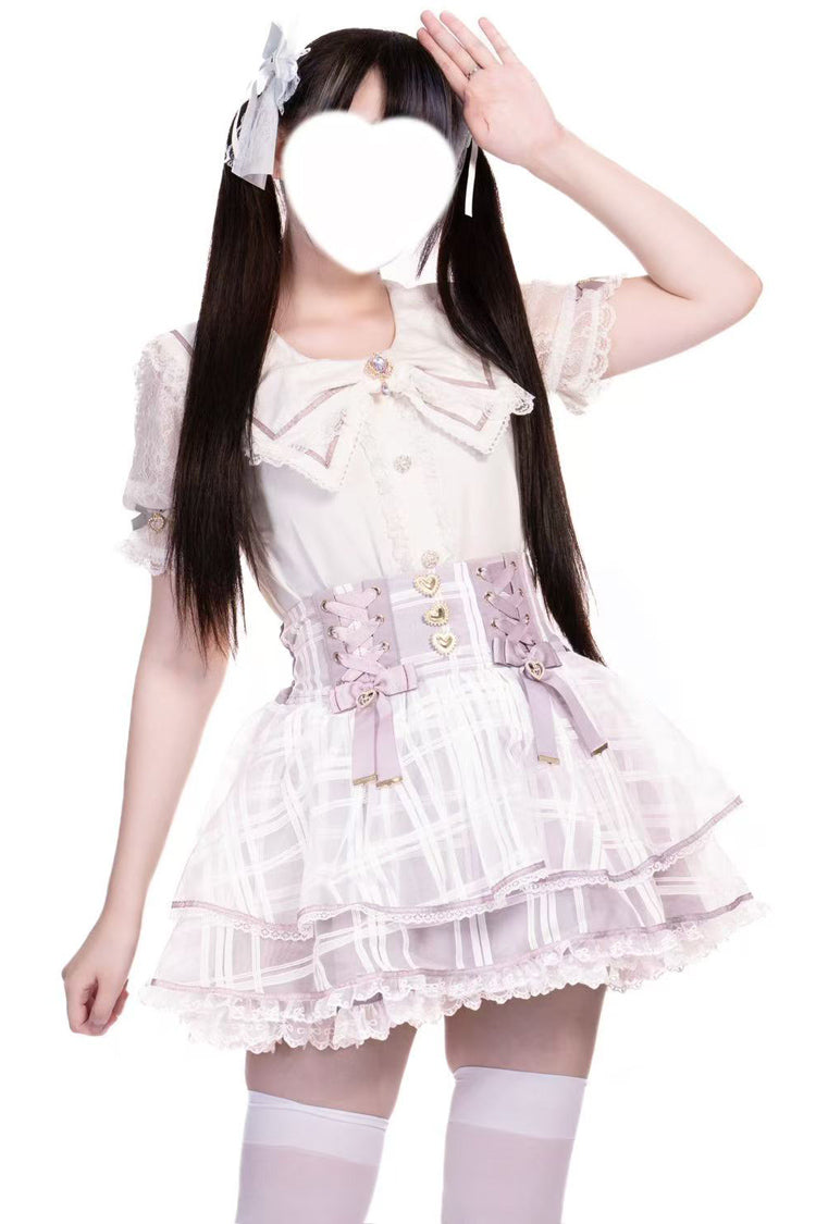 Ruffled Lolita Skirt - Love Hanabi, 5 Colors, Sweet Style, Bow Detail, Lace Trim - additional product view 13