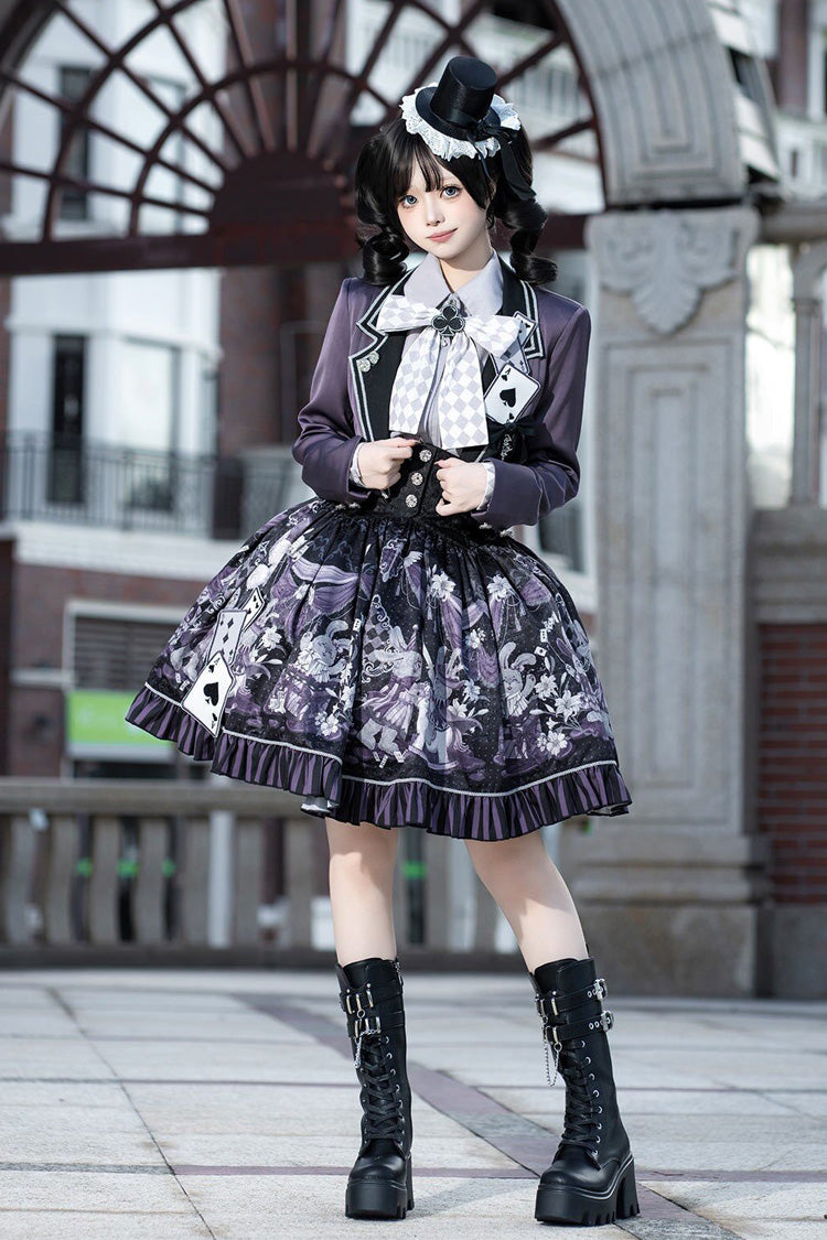 Ruffled Lolita Skirt - Magic Troupe, 2 Colors, Classic Style, Ruffled, Printed - additional product view 5