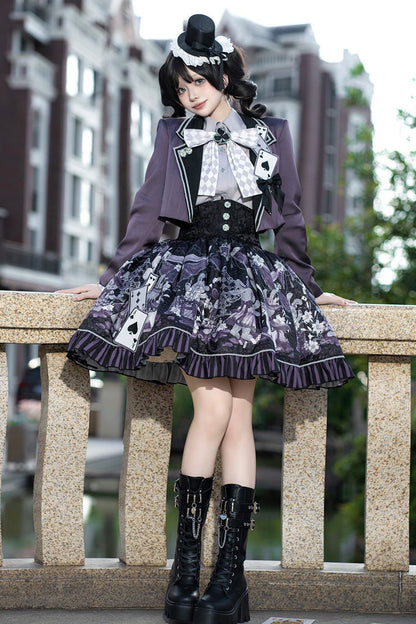 Ruffled Lolita Skirt - Magic Troupe, 2 Colors, Classic Style, Ruffled, Printed - additional product view 8