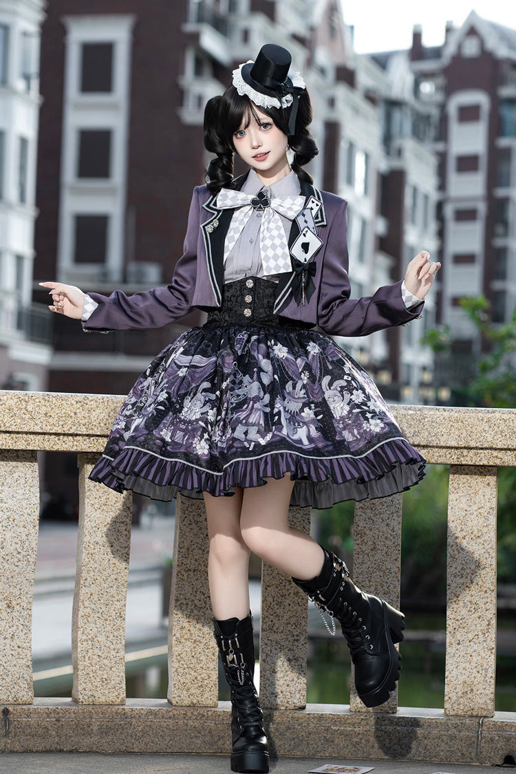 Ruffled Lolita Skirt - Magic Troupe, 2 Colors, Classic Style, Ruffled, Printed - additional product view 9