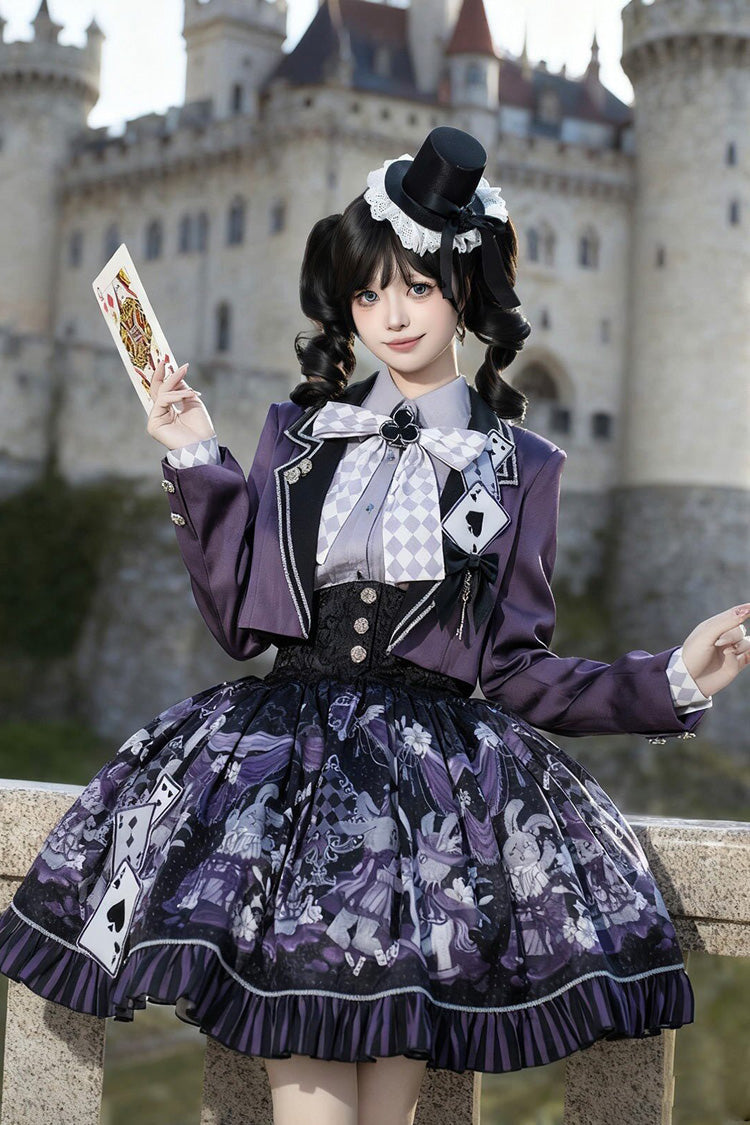 Ruffled Lolita Skirt - Magic Troupe, 2 Colors, Classic Style, Ruffled, Printed - main product image