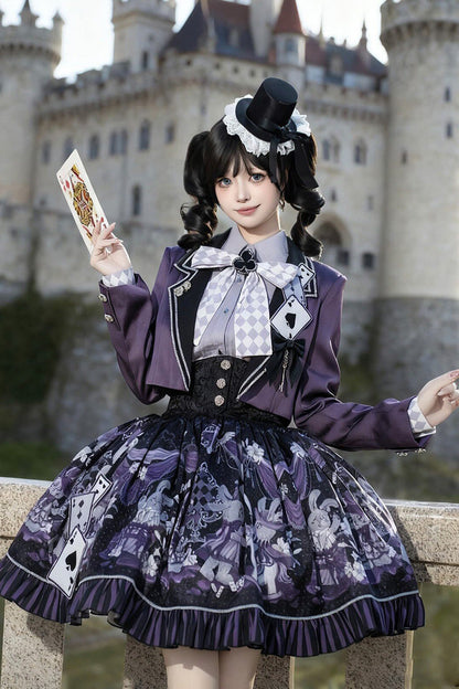 Ruffled Lolita Skirt - Magic Troupe, 2 Colors, Classic Style, Ruffled, Printed - main product image