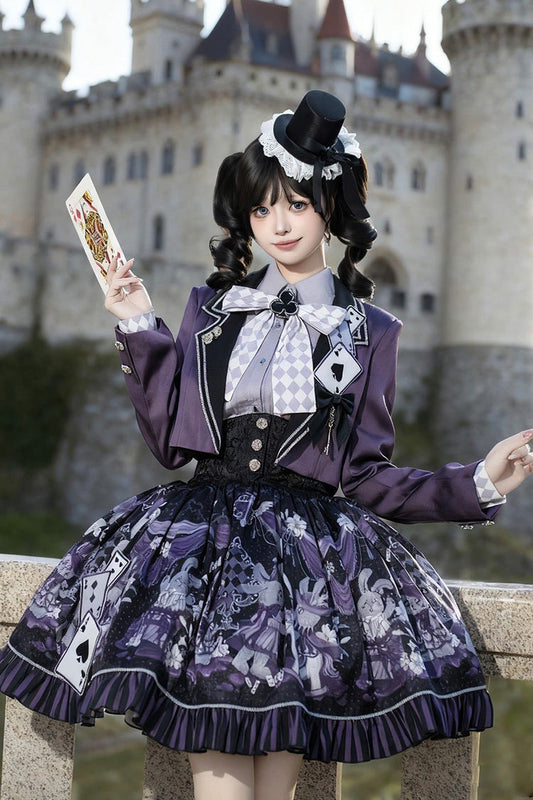 Ruffled Lolita Skirt - Magic Troupe, 2 Colors, Classic Style, Ruffled, Printed - main product image