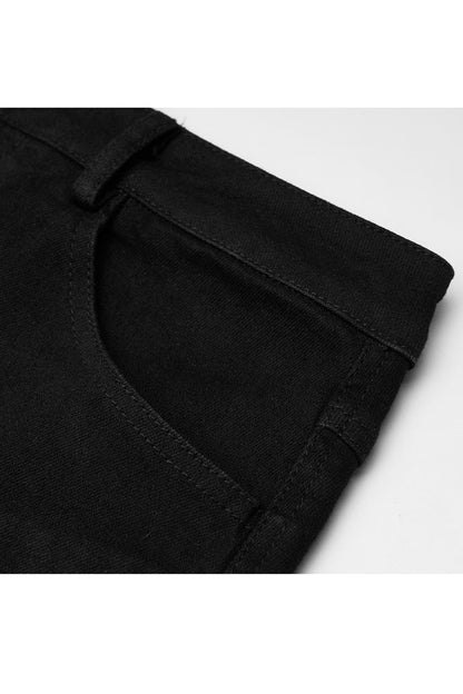 Ruffled Lolita Skirt - Metal Slant Buckle Loop, Black, High-Low Hem, Zipper Detail - additional product view 7