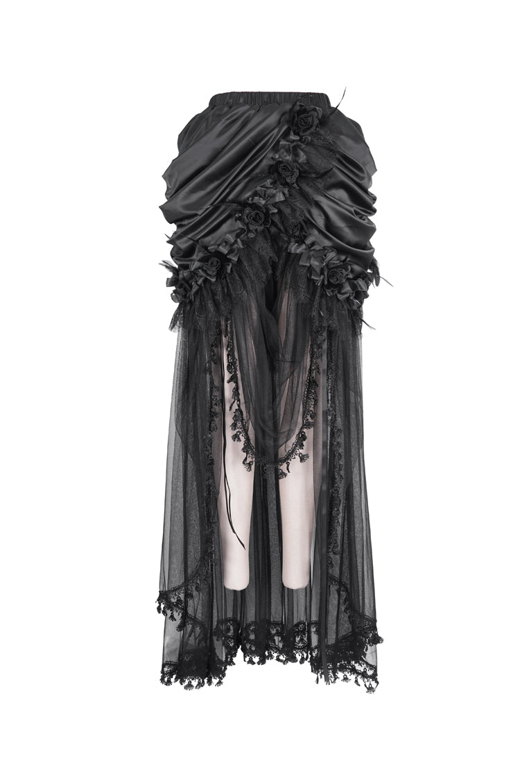 Ruffled Lolita Skirt - Multi-layer Stitching, Black, Women's Style, Gothic Style - additional product view 7