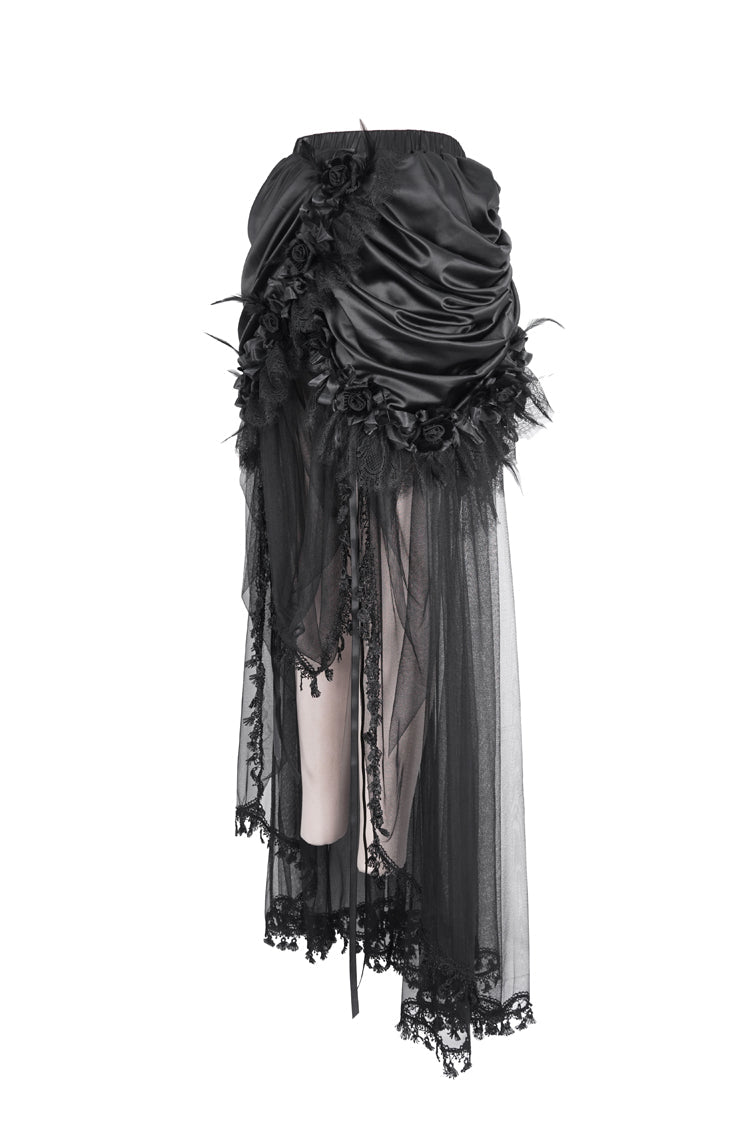 Ruffled Lolita Skirt - Multi-layer Stitching, Black, Women's Style, Gothic Style - additional product view 8