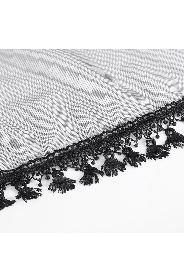 Ruffled Lolita Skirt - Multi-layer Stitching, Black, Women's Style, Gothic Style - additional product view 12