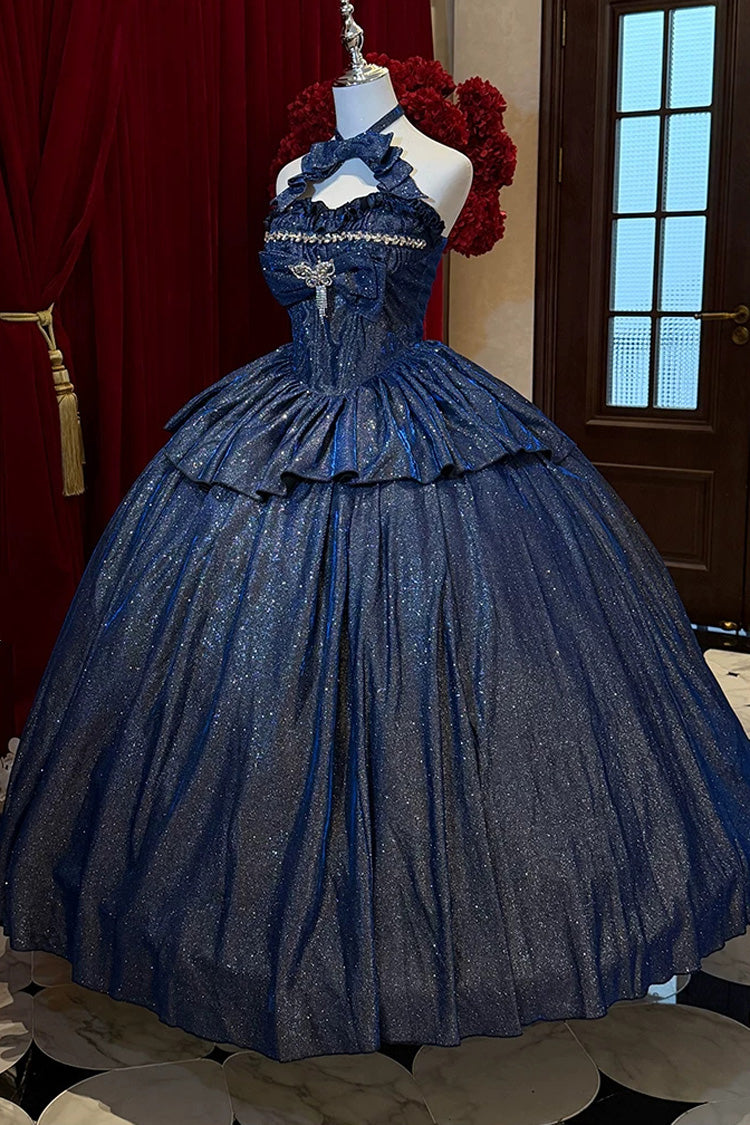 Ruffled Lolita Skirt - Paris-inspired, Blue, Ruffled, Sweet Style, Bow Detail - additional product view 3