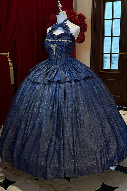 Ruffled Lolita Skirt - Paris-inspired, Blue, Ruffled, Sweet Style, Bow Detail - additional product view 3