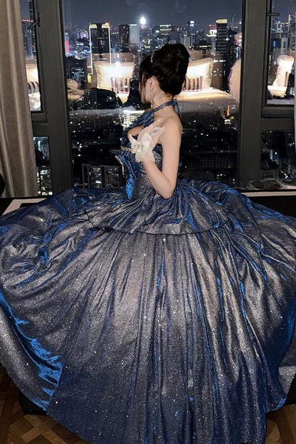 Ruffled Lolita Skirt - Paris-inspired, Blue, Ruffled, Sweet Style, Bow Detail - additional product view 6