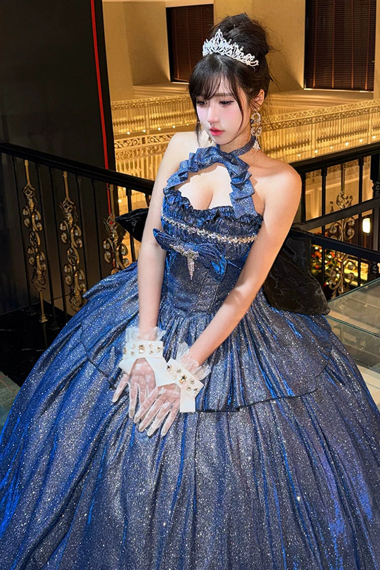 Ruffled Lolita Skirt - Paris-inspired, Blue, Ruffled, Sweet Style, Bow Detail - additional product view 9
