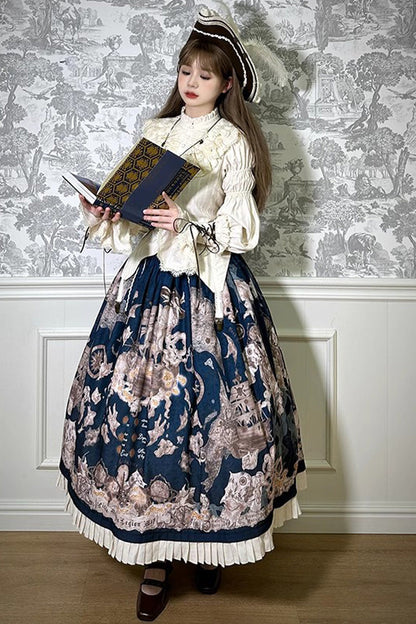 Ruffled Lolita Skirt - Pirate Series Navigation, 4 Colors, Short Version, Long Version - additional product view 11