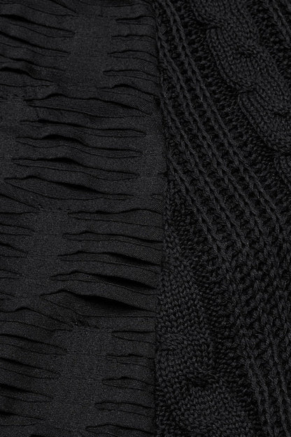 Ruffled Lolita Skirt - Ripped Lace-up, Black, Women's Style, Lace Trim, Gothic Style - additional product view 8