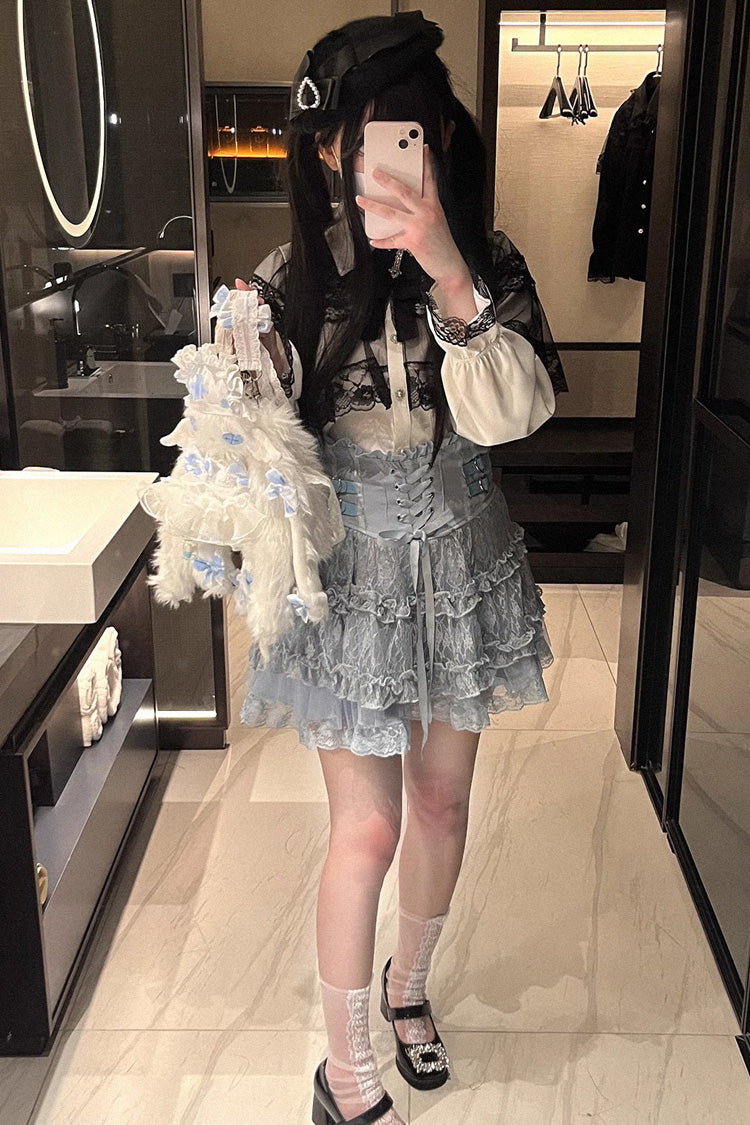 Ruffled Lolita Skirt - Rose Palpitations, 4 Colors, High Waist, Ruffled, Sweet Style - additional product view 2