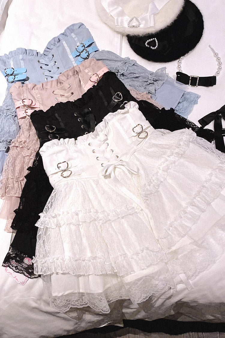 Ruffled Lolita Skirt - Rose Palpitations, 4 Colors, High Waist, Ruffled, Sweet Style - additional product view 4