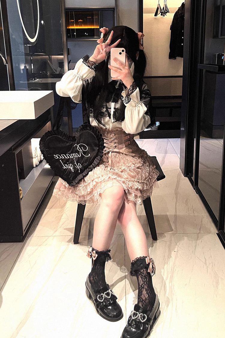 Ruffled Lolita Skirt - Rose Palpitations, 4 Colors, High Waist, Ruffled, Sweet Style - additional product view 5