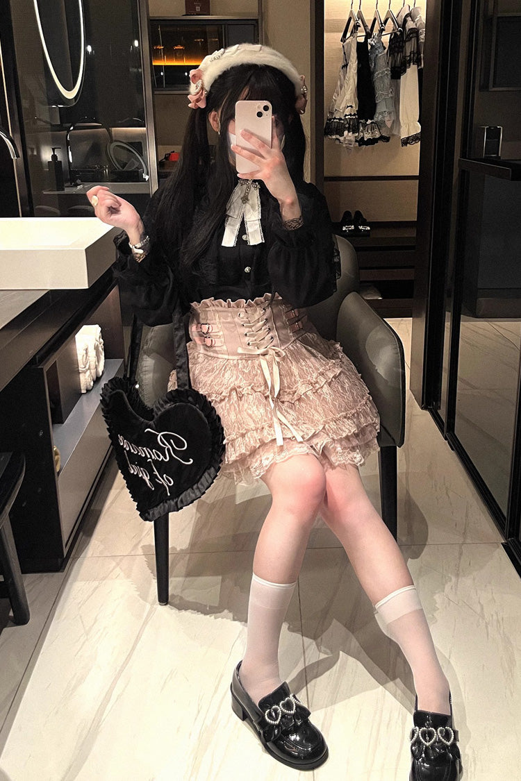 Ruffled Lolita Skirt - Rose Palpitations, 4 Colors, High Waist, Ruffled, Sweet Style - additional product view 7