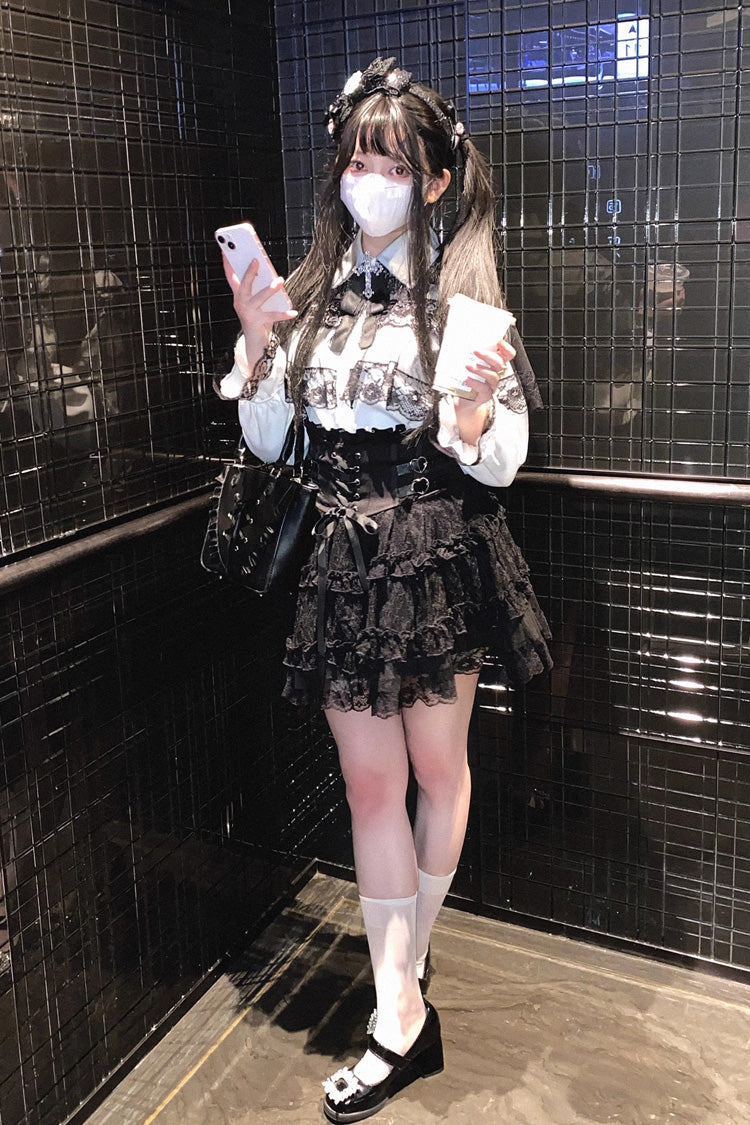 Ruffled Lolita Skirt - Rose Palpitations, 4 Colors, High Waist, Ruffled, Sweet Style - additional product view 10