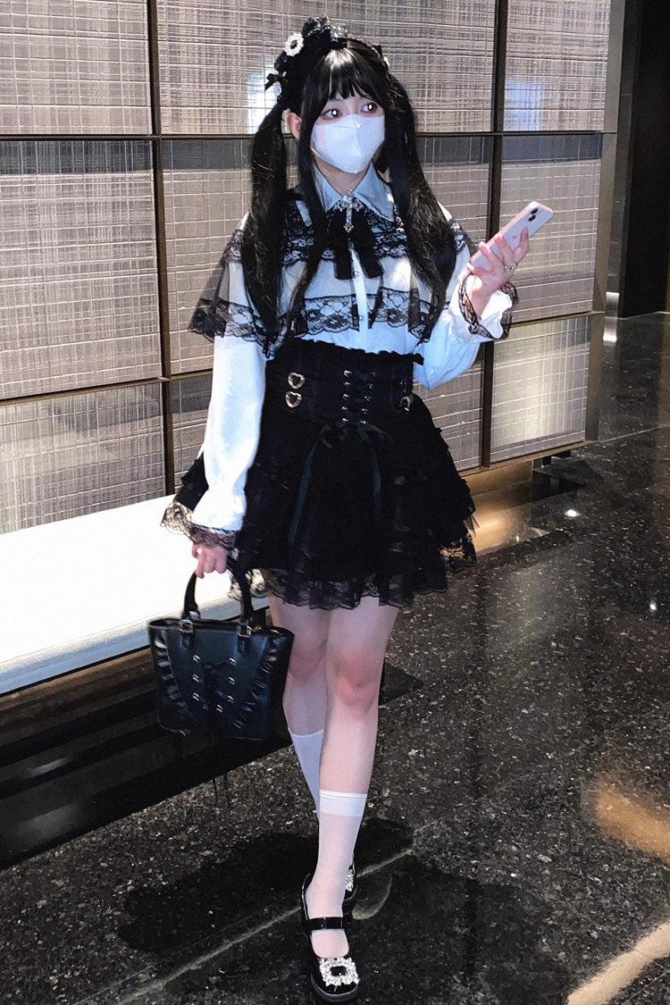 Ruffled Lolita Skirt - Rose Palpitations, 4 Colors, High Waist, Ruffled, Sweet Style - additional product view 11