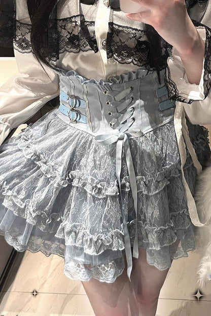 Ruffled Lolita Skirt - Rose Palpitations, 4 Colors, High Waist, Ruffled, Sweet Style - main product image