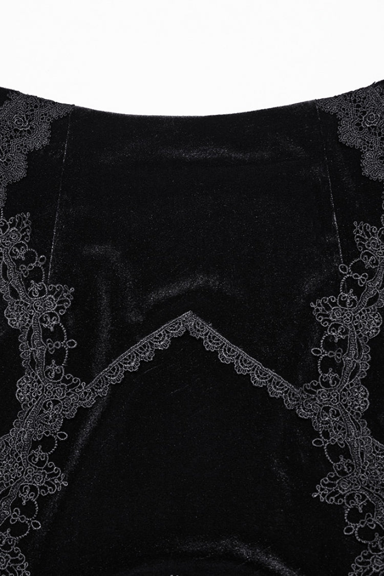 Ruffled Lolita Skirt - Ruffle Stitching Lace Fishtailed, Black, Women's Style, Lace Trim - additional product view 5