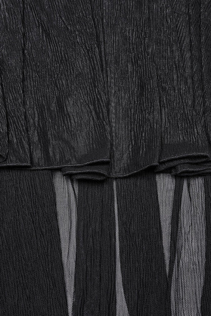 Ruffled Lolita Skirt - Ruffle Stitching Lace Fishtailed, Black, Women's Style, Lace Trim - additional product view 7