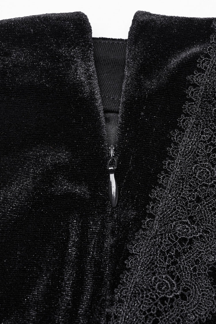 Ruffled Lolita Skirt - Ruffle Stitching Lace Fishtailed, Black, Women's Style, Lace Trim - additional product view 8